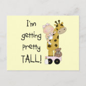 Giraffe - Girl Getting Tall Tshirts en cadeaus Briefkaart (Voorkant)