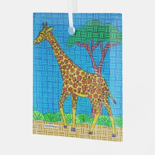 Giraffe - Glas Ornament (Voorkant links)