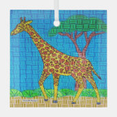 Giraffe - Glas Ornament (Voorkant)