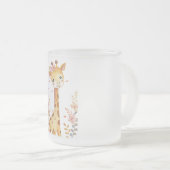 "Giraffe Glass Mok" Matglas Koffiemok (Voorkant rechts)
