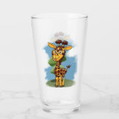 Giraffe glimlachen glas (Achterkant)