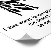 Giraffe God zal water geven in de wildernis Poster (Hoek)