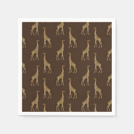 Giraffe Gold Chic Elegant Napkins Servet