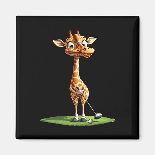 Giraffe Golf Magneet (Voorkant)