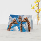 Giraffe Gossip Girls Kaart (Gele Bloem)
