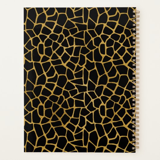 Giraffe Gouden Nieuwjaar Planner (Achterkant)