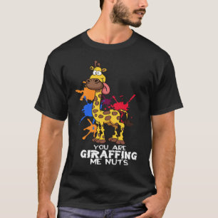 Giraffe Graph Animal for Women Mannen Retro T-shirt