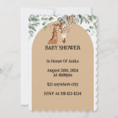 GIRAFFE GREENERY BABY SHOWER UITNODIGING (Voorkant)