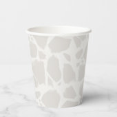 Giraffe Greige Waterverf Baby shower Papieren Bekers (Achterkant)