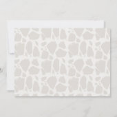 Giraffe Greige Waterverf Foto 1e Verjaardag Kaart (Achterkant)