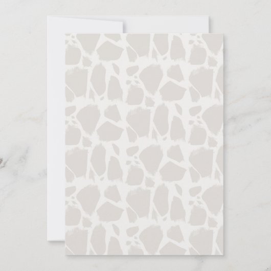 Giraffe Greige Waterverf Kinder Verjaardag Kaart (Achterkant)