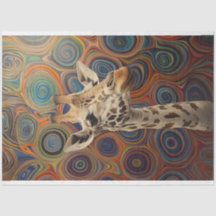 Giraffe grillige levensechte decoupage