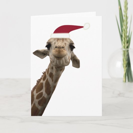 Giraffe Groeten Feestdagen Kaart (Voorkant)