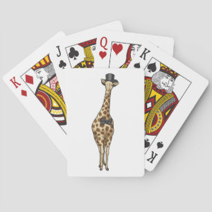Giraffe Groom Ribbon Wedding Pokerkaarten