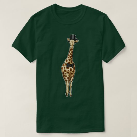 Giraffe Groom Ribbon Wedding T-shirt (Design voorkant)