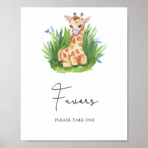 Giraffe - gunsten poster