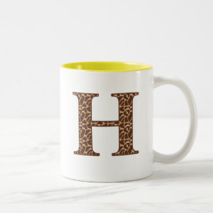 giraffe-h tweekleurige koffiemok