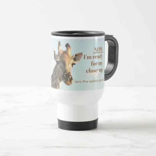 Giraffe/"HAD MIJN KOFFIE/KLAAR VOOR MIJN SLUITING! Reisbeker (Voorkant rechts)