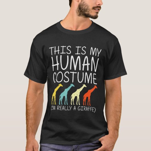 Giraffe Halloween Human Costume Ruminant Okapi Eas T-shirt (Voorkant)