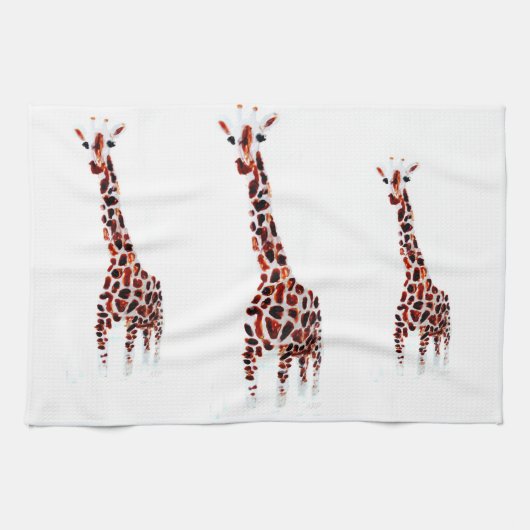 Giraffe Handdoek Wildlife Art (Horizontaal)