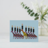 Giraffe Hannukah Menorah Briefkaart (Staand voorkant)