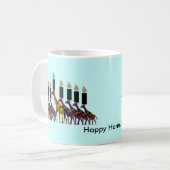 Giraffe Hannukah Menorah Koffiemok (Voorkant links)
