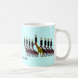 Giraffe Hannukah Menorah Koffiemok<br><div class="desc">Grafische illustratie van een giraffe Hannukah menorah.</div>