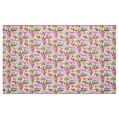 Giraffe Happy Birthday Cake Fabric Stof (Fat Quarter)