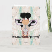 Giraffe Happy Birthday Cutie! Kaart (Achterkant)