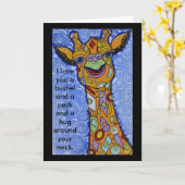 Giraffe Happy I Love You een Bushel en een Peck Kn Kaart (Gele Bloem)