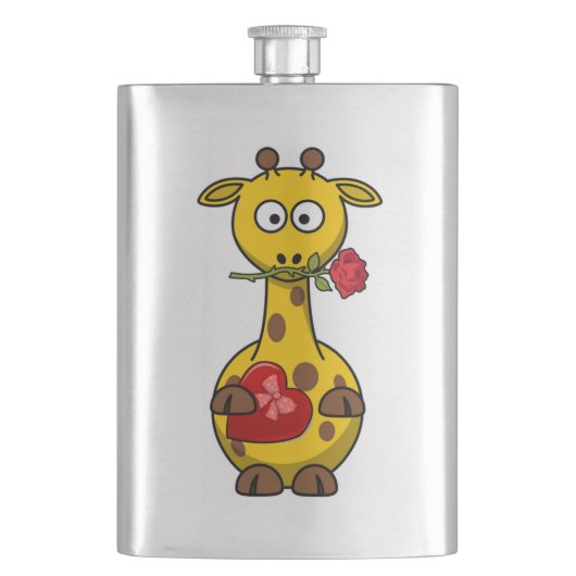 Giraffe "HAPPY VALENTINE'S DAY" Flacon (Voorkant)
