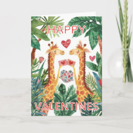 Giraffe Happy Valentines Kaart
