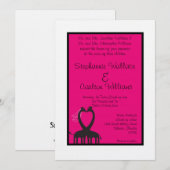 Giraffe hart bruiloft uitnodiging (Voorkant / Achterkant)