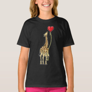Giraffe hartballon t-shirt