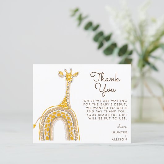 Giraffe Hartelijk dank (Staand voorkant)