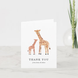 Giraffe Hartelijk dank Bedankkaart