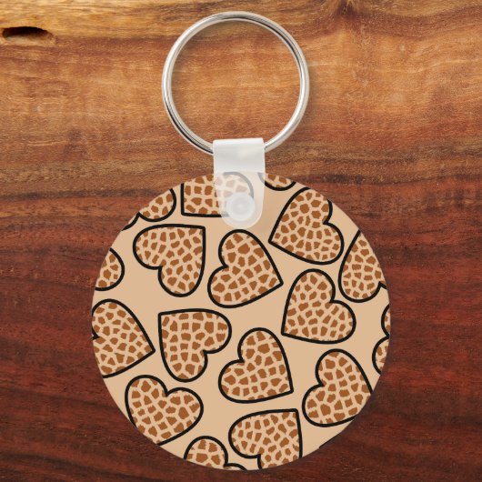 Giraffe harten Sleutelhanger (Voorkant)