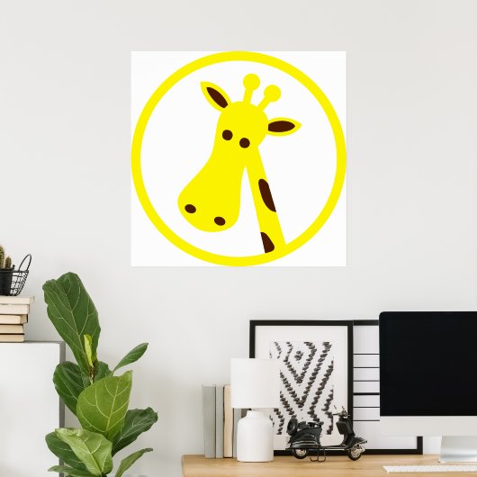 Giraffe Head Poster (Thuiskantoor)