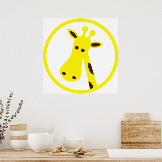 Giraffe Head Poster (Keuken)