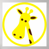 Giraffe Head Poster (Voorkant)