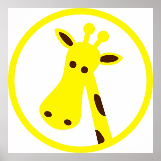 Giraffe Head Poster (Voorkant)