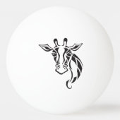 Giraffe Head Tattoo Art Pingpongbal (Achterkant)