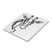 Giraffe Head Tattoo Art Tegeltje (Zijkant)