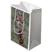 Giraffe Headshot Medium Cadeauzakje (Achterkant Gekanteld)