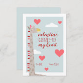 Giraffe Heart Kinder School Classroom Valentijn (Voorkant / Achterkant)