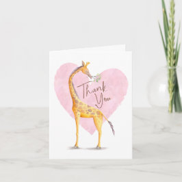 Giraffe Heart Thank You Card Bedankkaart