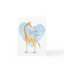 Giraffe Heart Thank You Card