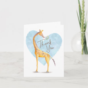 Giraffe Heart Thank You Card Bedankkaart