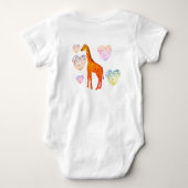 Giraffe Hearts Jersey Bodysuit (Achterkant)