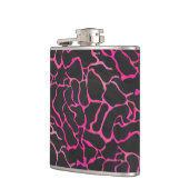 Giraffe Helder Roze en Zwarte Print Heupfles (Links)